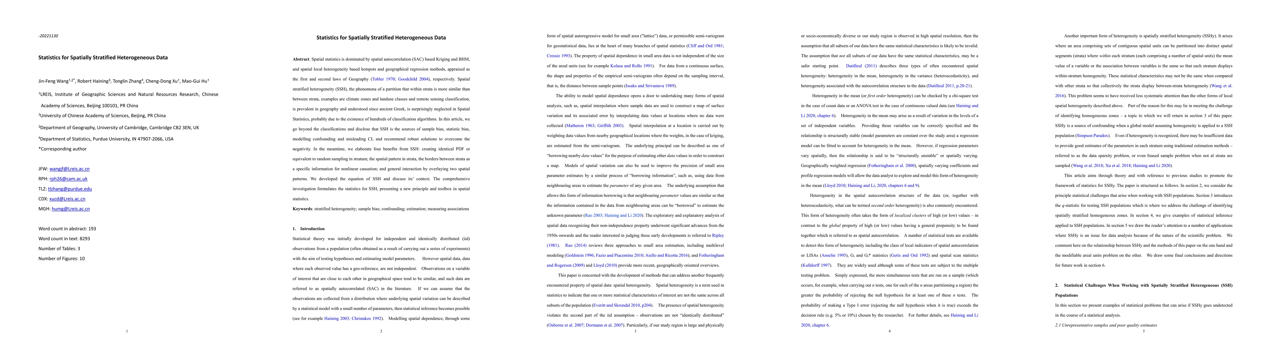 Thumbnail for Statistics for Spatially Stratified Heterogeneous Data