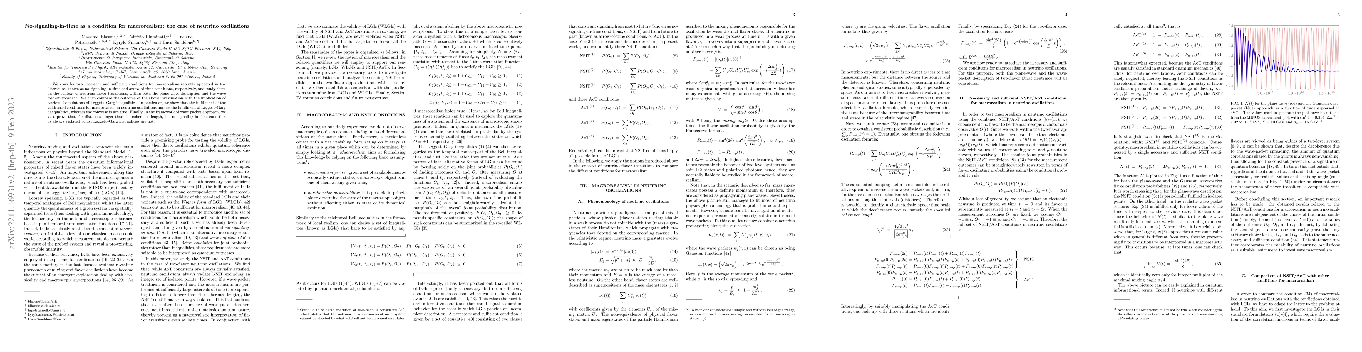 Thumbnail for No-signaling-in-time as a condition for macrorealism: the case of
  neutrino oscillations