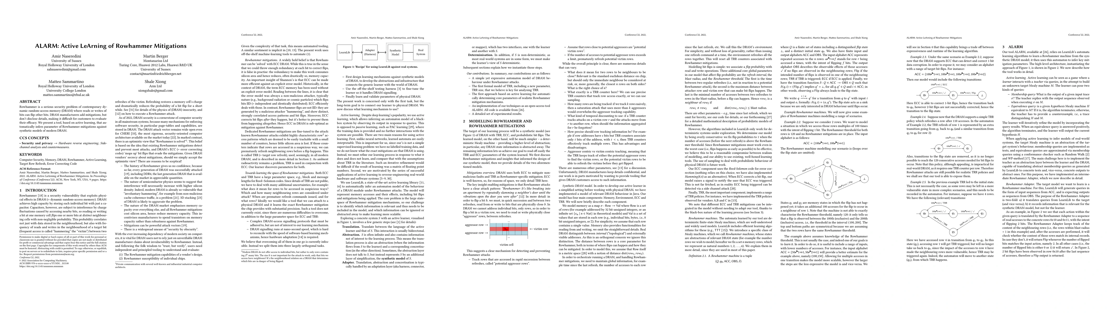 Thumbnail for ALARM: Active LeArning of Rowhammer Mitigations