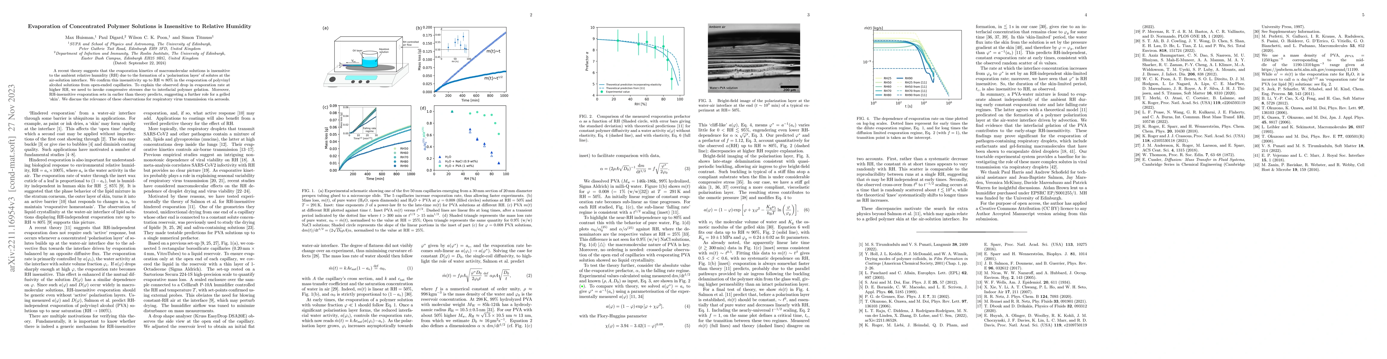 Thumbnail for The evaporation of concentrated polymer solutions is insensitive to
  relative humidity