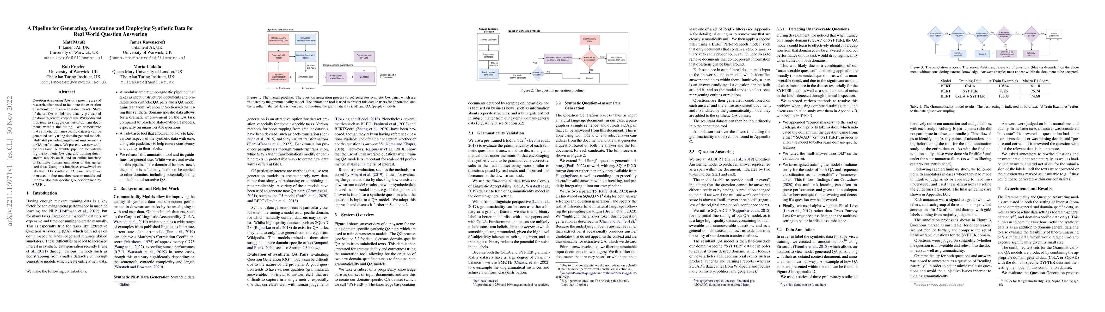 Thumbnail for A Pipeline for Generating, Annotating and Employing Synthetic Data for
  Real World Question Answering