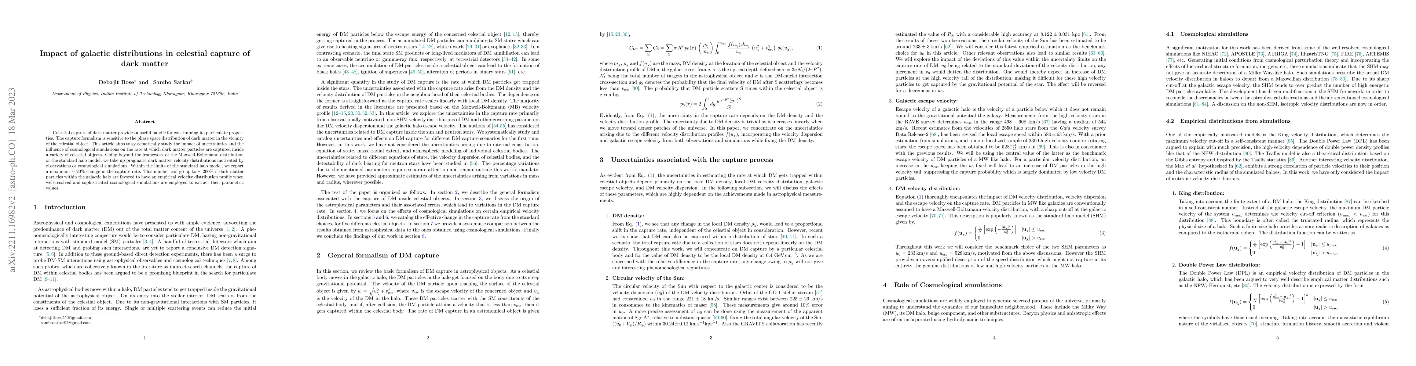 Thumbnail for Impact of galactic distributions in celestial capture of dark matter