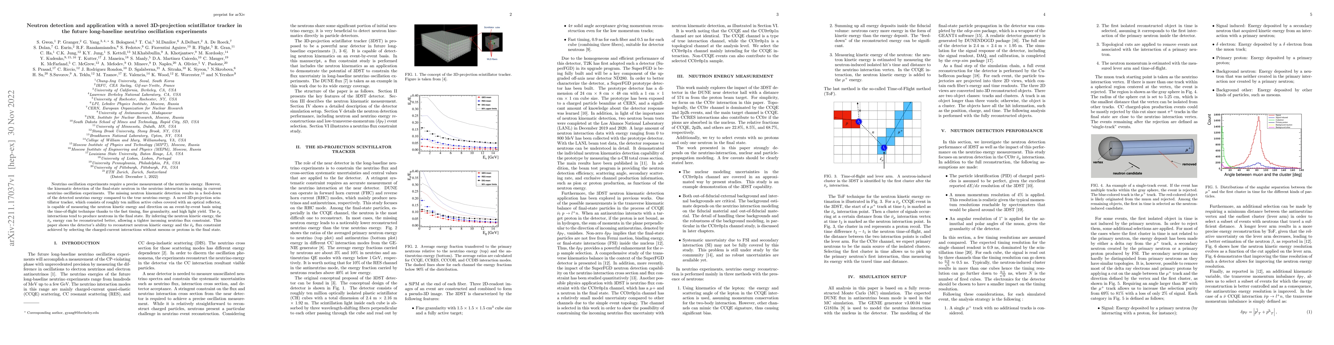 Thumbnail for Neutron detection and application with a novel 3D-projection
  scintillator tracker in the future long-baseline neutrino oscillation
  experiments