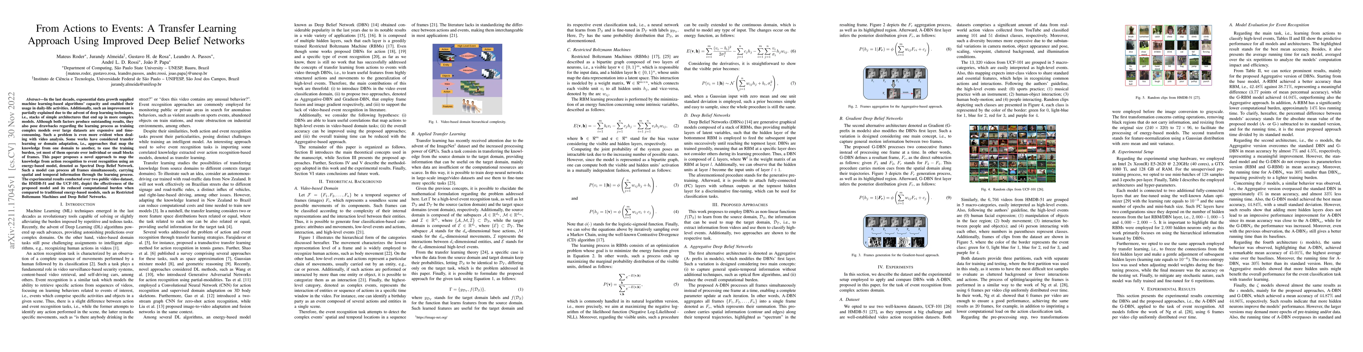 Thumbnail for From Actions to Events: A Transfer Learning Approach Using Improved Deep
  Belief Networks