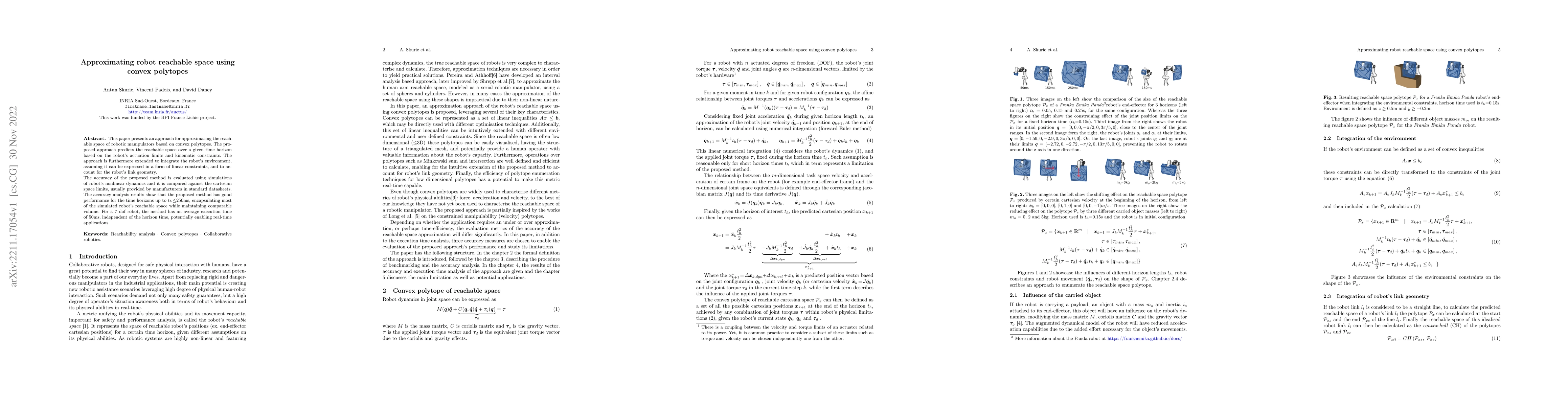 Thumbnail for Approximating robot reachable space using convex polytopes