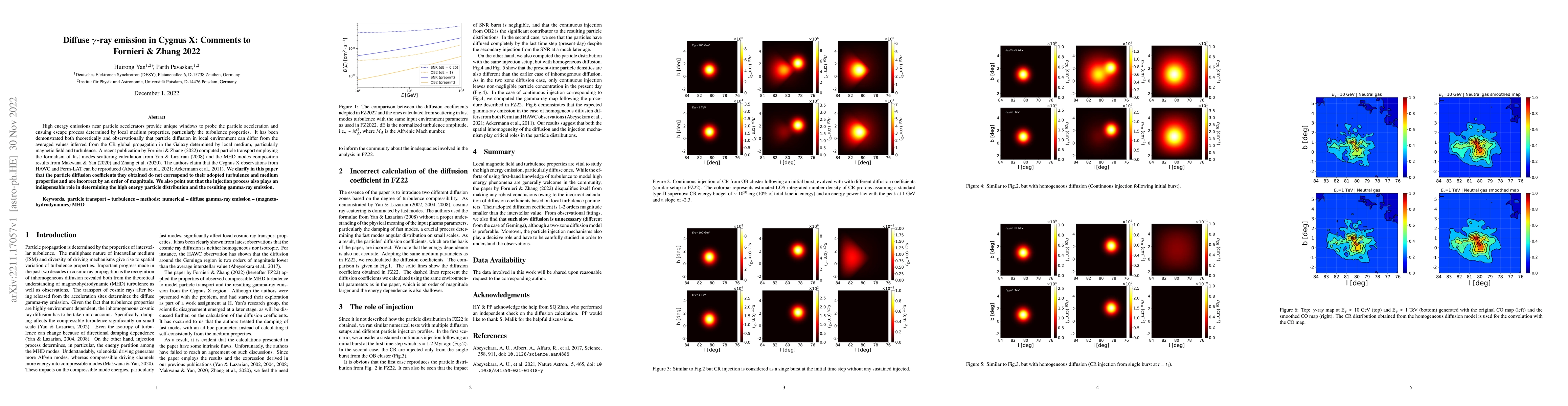 Thumbnail for Diffuse gamma-ray emission in Cygnus X: Comments to Fornieri & Zhang
  2022