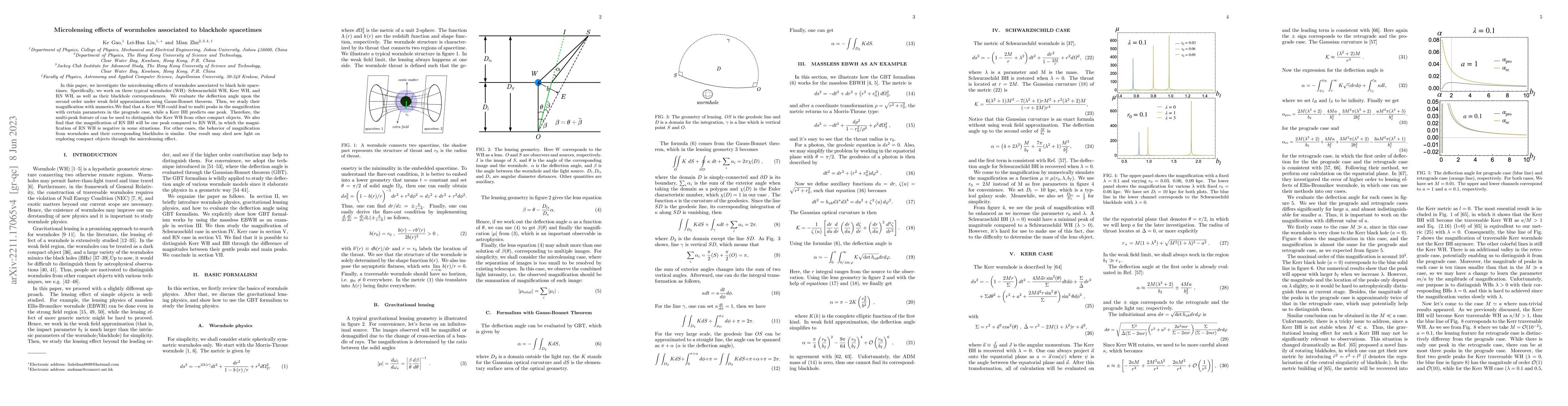 Thumbnail for Microlensing effects of wormholes associated to blackhole spacetimes