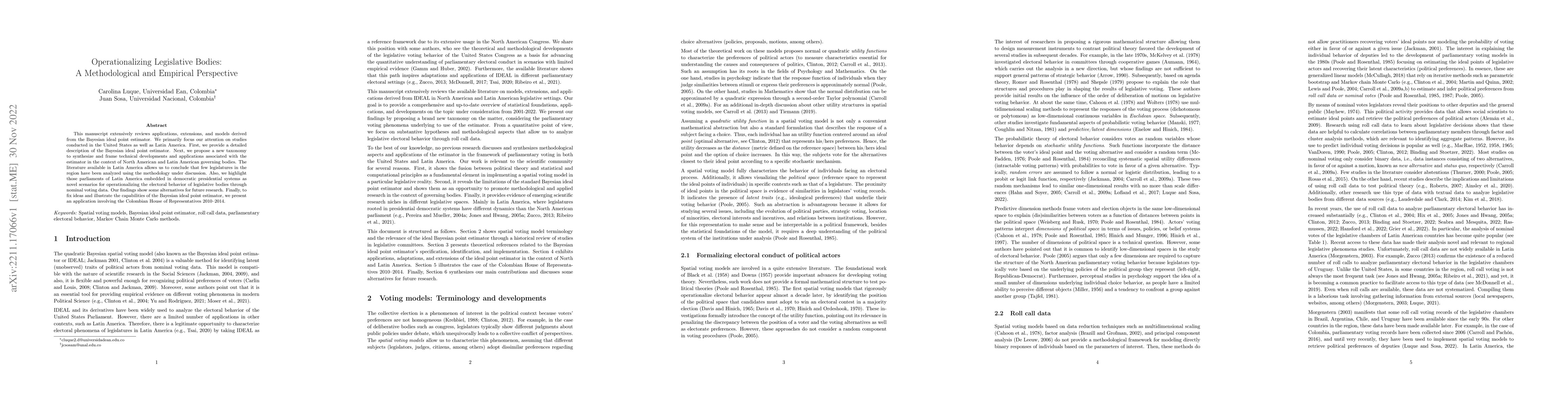Thumbnail for Operationalizing Legislative Bodies: A Methodological and Empirical
  Perspective