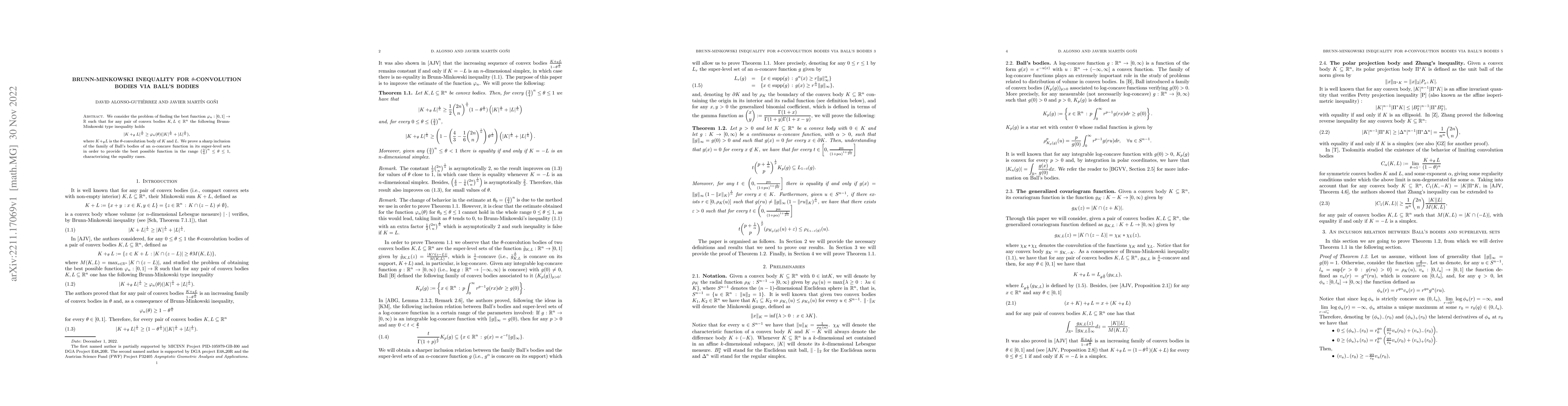 Thumbnail for Brunn-Minkowski inequality for $\theta$-convolution bodies via Ball's
  bodies