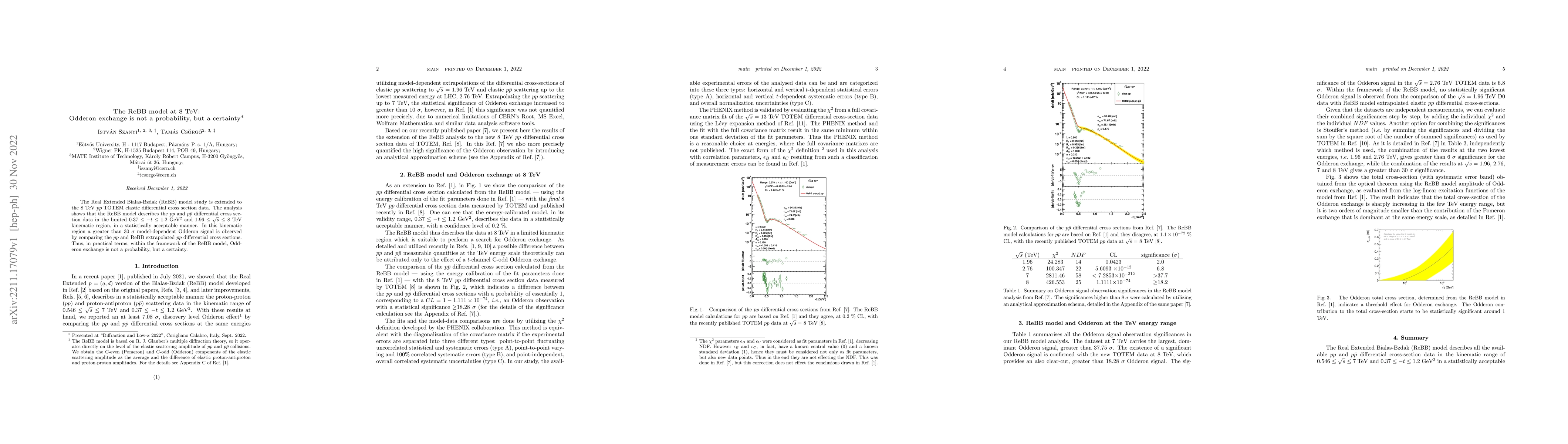 Thumbnail for The ReBB model at 8 TeV: Odderon exchange is not a probability, but a
  certainty