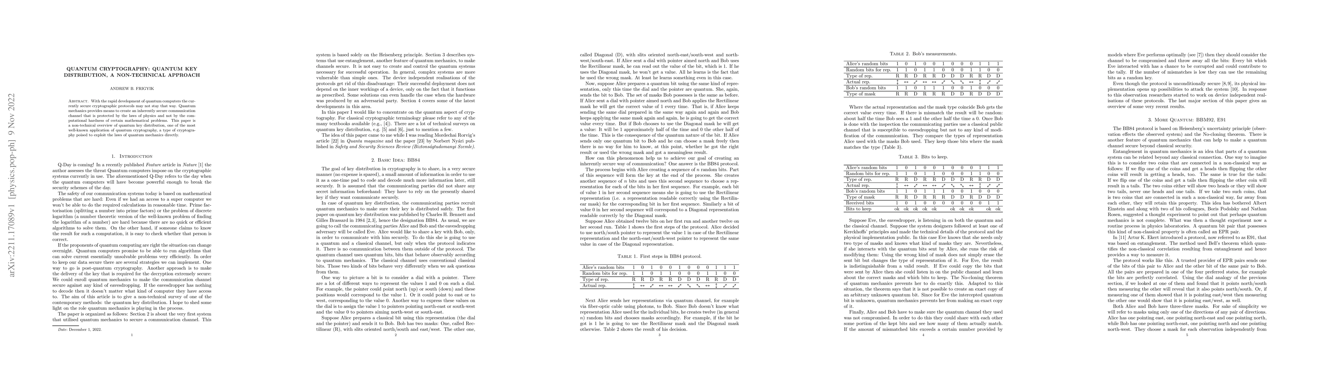 Thumbnail for Quantum Cryptography: Quantum Key Distribution, a Non-technical Approach