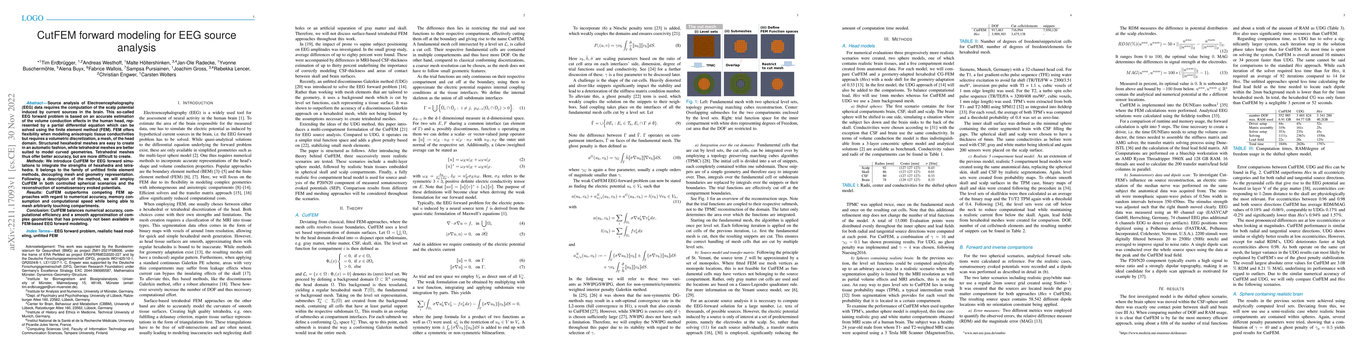 Thumbnail for CutFEM forward modeling for EEG source analysis
