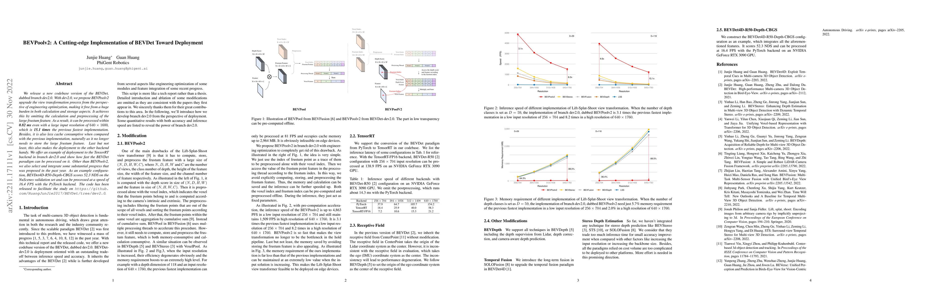 Thumbnail for BEVPoolv2: A Cutting-edge Implementation of BEVDet Toward Deployment