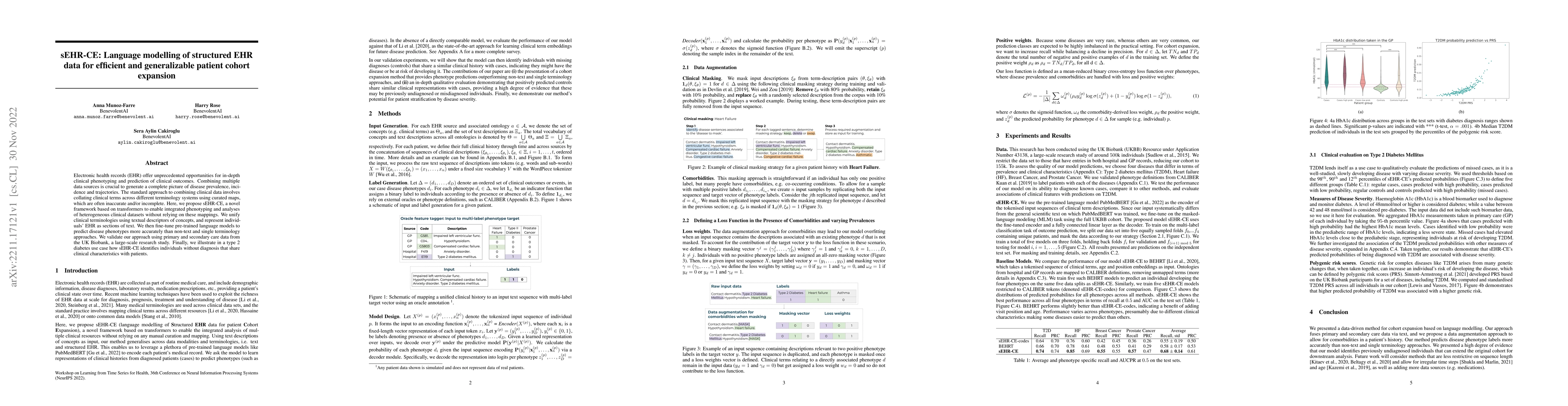 Thumbnail for sEHR-CE: Language modelling of structured EHR data for efficient and
  generalizable patient cohort expansion