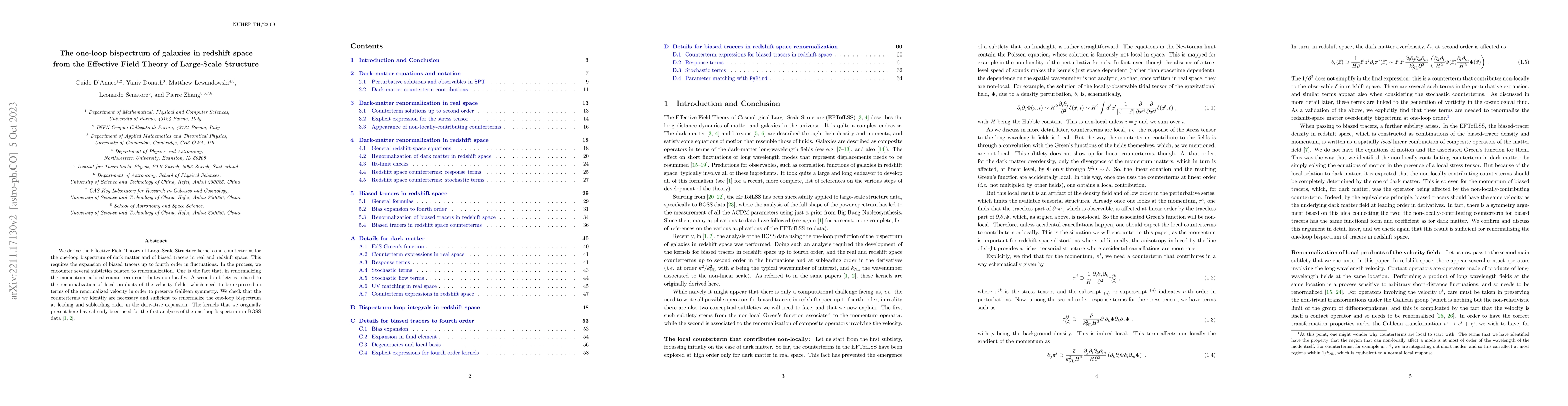 Thumbnail for The one-loop bispectrum of galaxies in redshift space from the Effective
  Field Theory of Large-Scale Structure