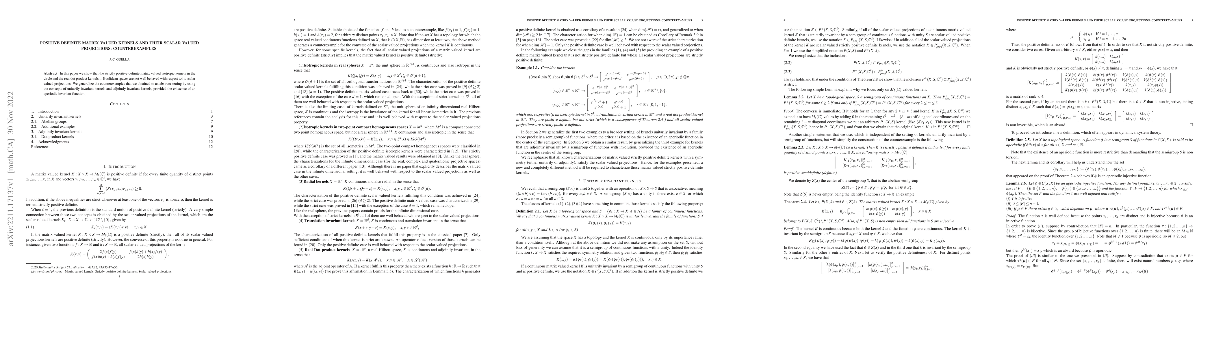 Thumbnail for Positive definite matrix-valued kernels and their scalar valued
  projections: counterexamples