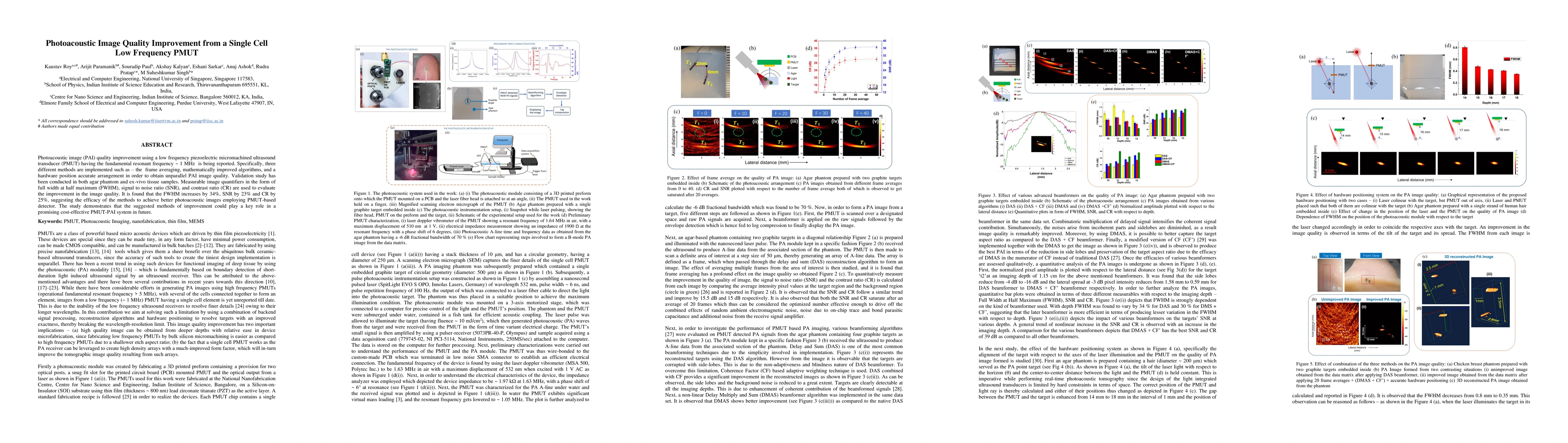 Thumbnail for Photoacoustic Image Quality Improvement from a Single Cell Low Frequency
  PMUT