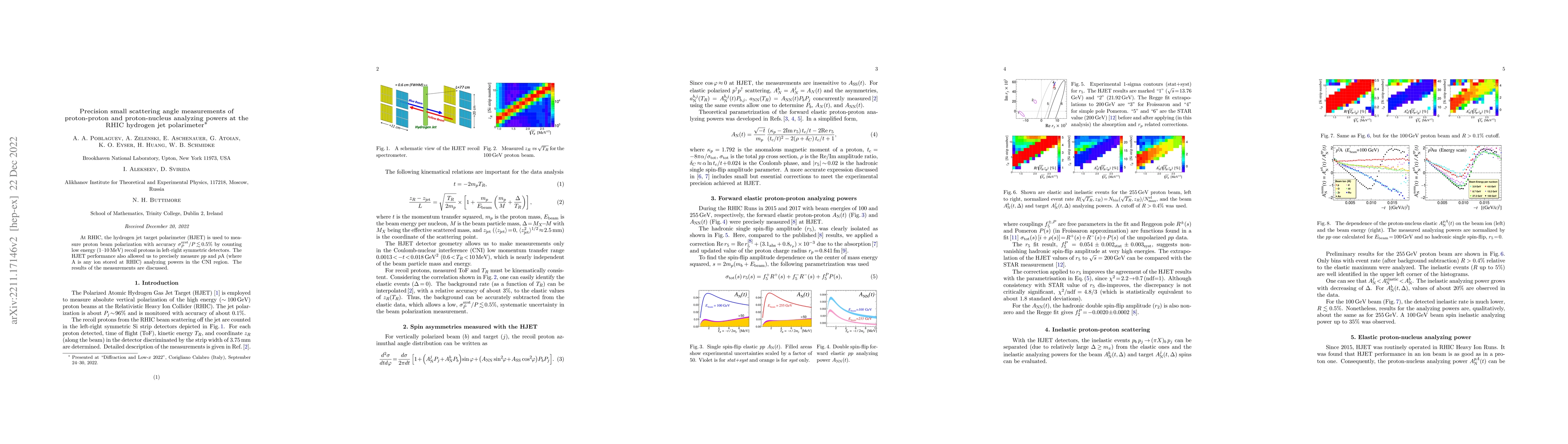 Thumbnail for Precision small scattering angle measurements of proton-proton and
  proton-nucleus analyzing powers at the RHIC hydrogen jet polarimeter