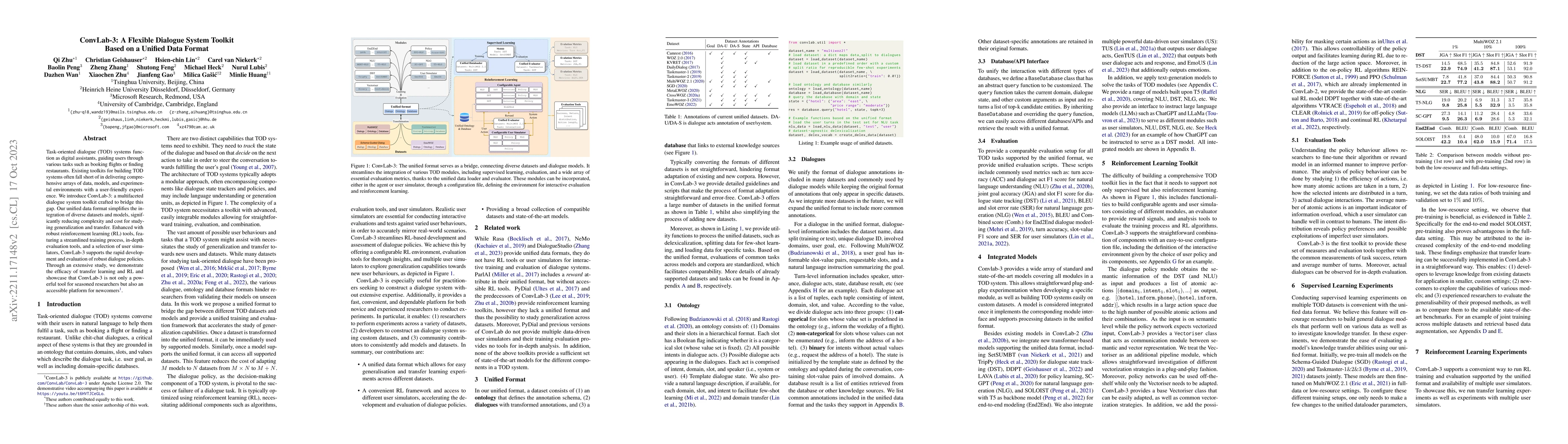 Thumbnail for ConvLab-3: A Flexible Dialogue System Toolkit Based on a Unified Data
  Format
