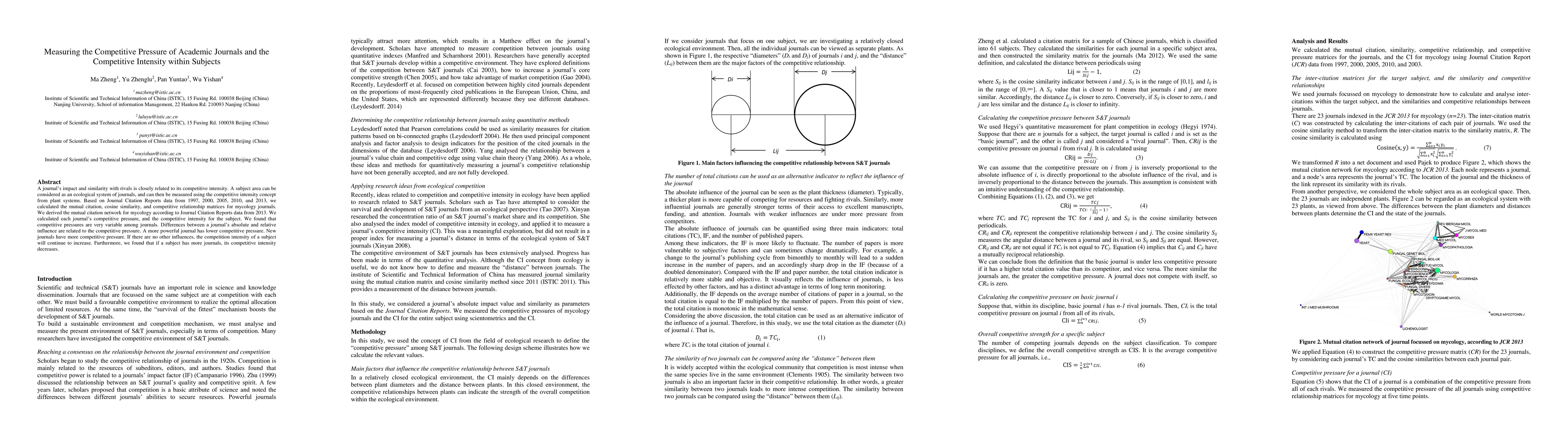 Thumbnail for Measuring the Competitive Pressure of Academic Journals and the
  Competitive Intensity within Subjects