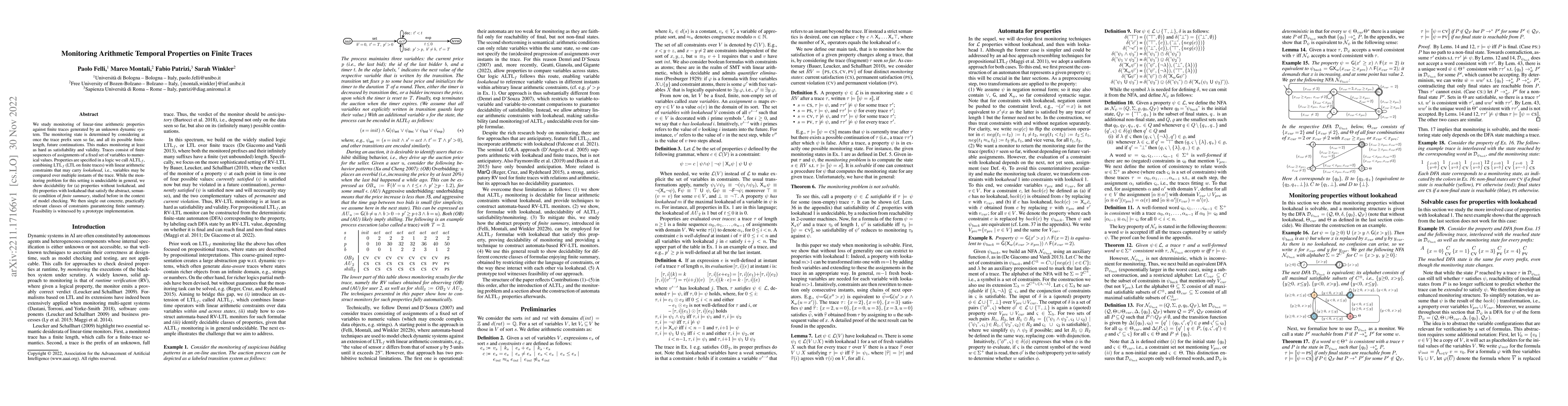 Thumbnail for Monitoring Arithmetic Temporal Properties on Finite Traces