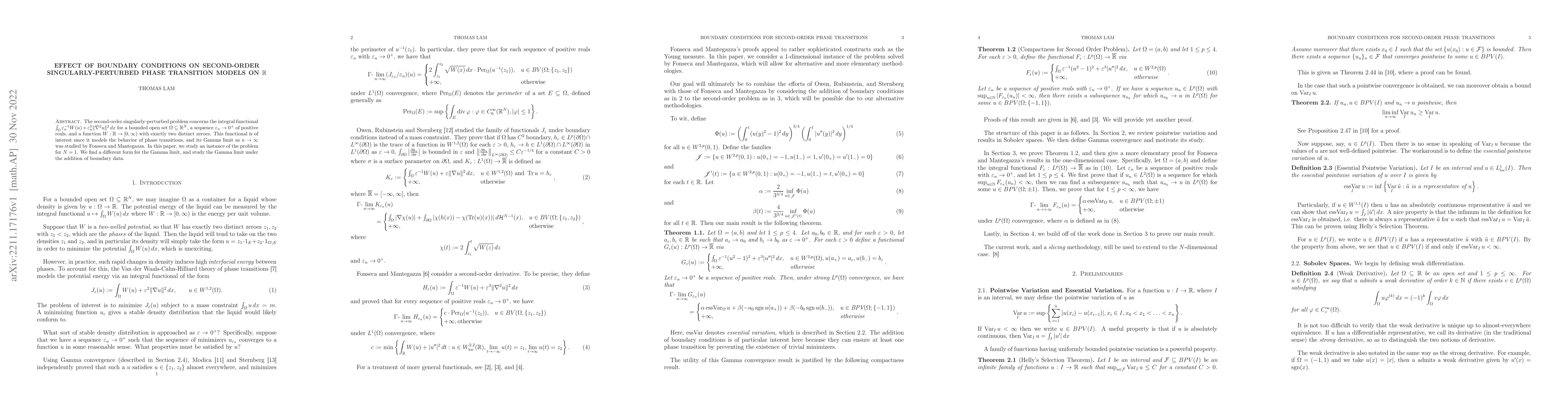 Thumbnail for Effect of Boundary Conditions on Second-Order Singularly-Perturbed Phase
  Transition Models on $\mathbb{R}$