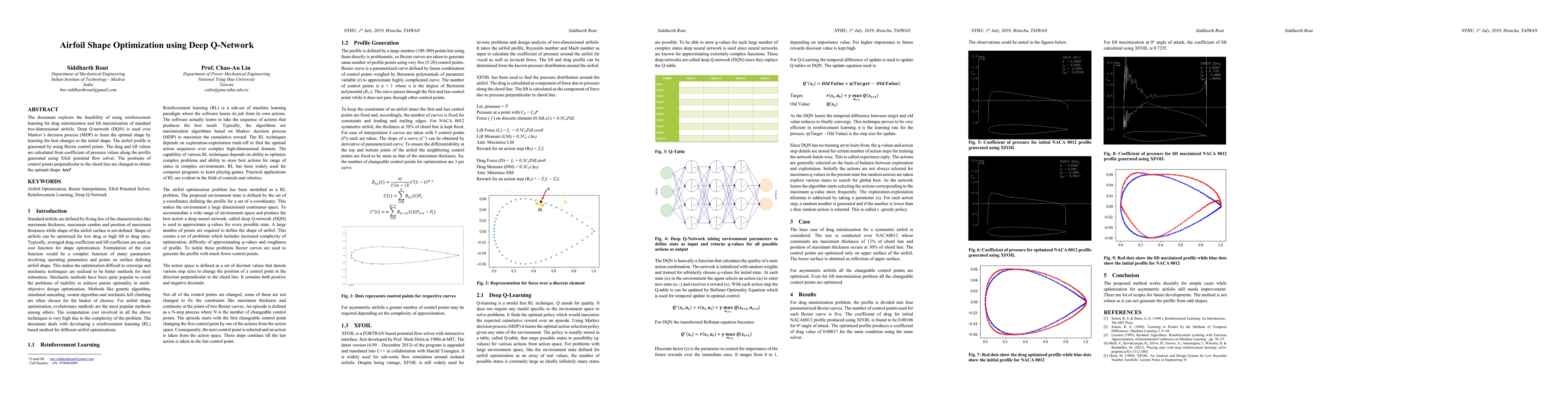 Thumbnail for Airfoil Shape Optimization using Deep Q-Network