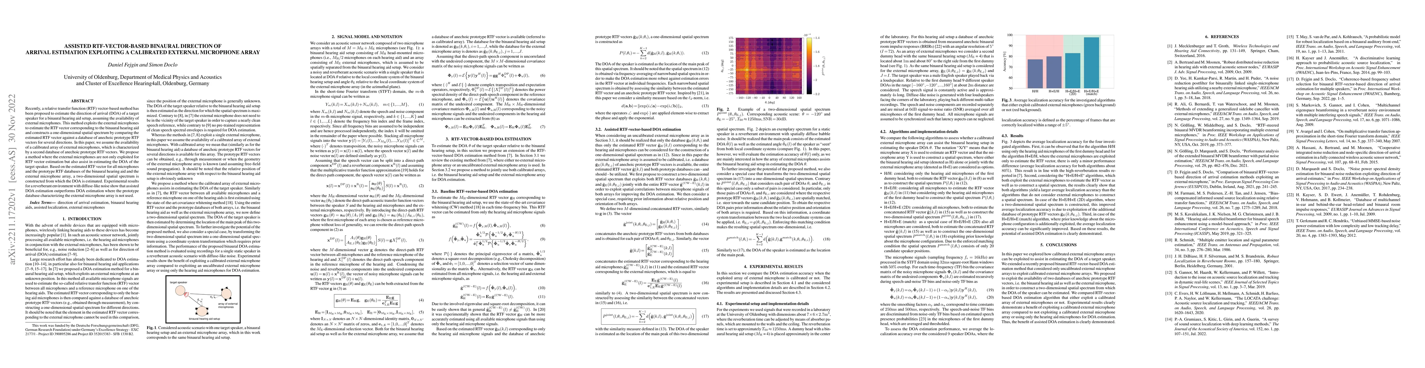 Thumbnail for Assisted RTF-Vector-Based Binaural Direction of Arrival Estimation
  Exploiting a Calibrated External Microphone Array
