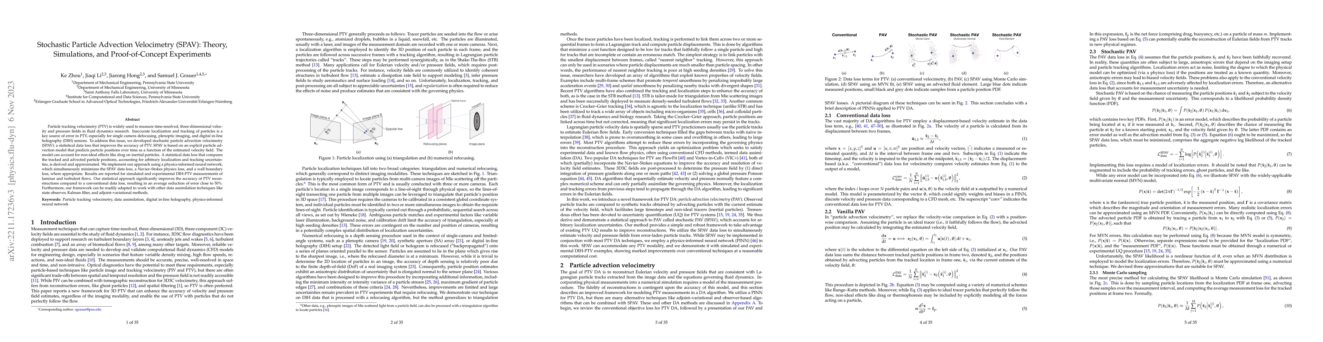 Thumbnail for Stochastic particle advection velocimetry (SPAV): theory, simulations,
  and proof-of-concept experiments