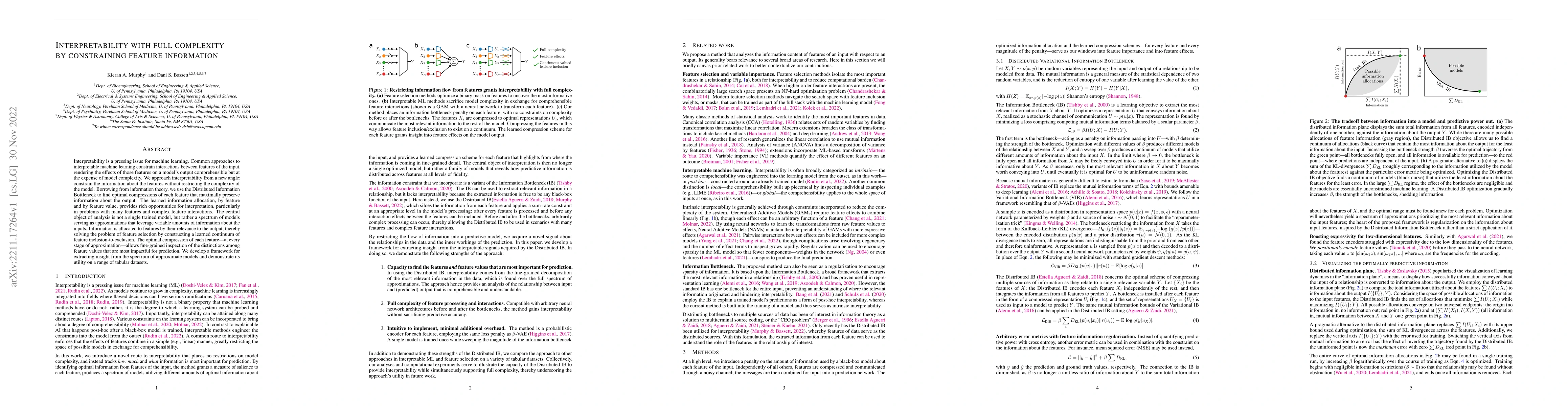 Thumbnail for Interpretability with full complexity by constraining feature
  information