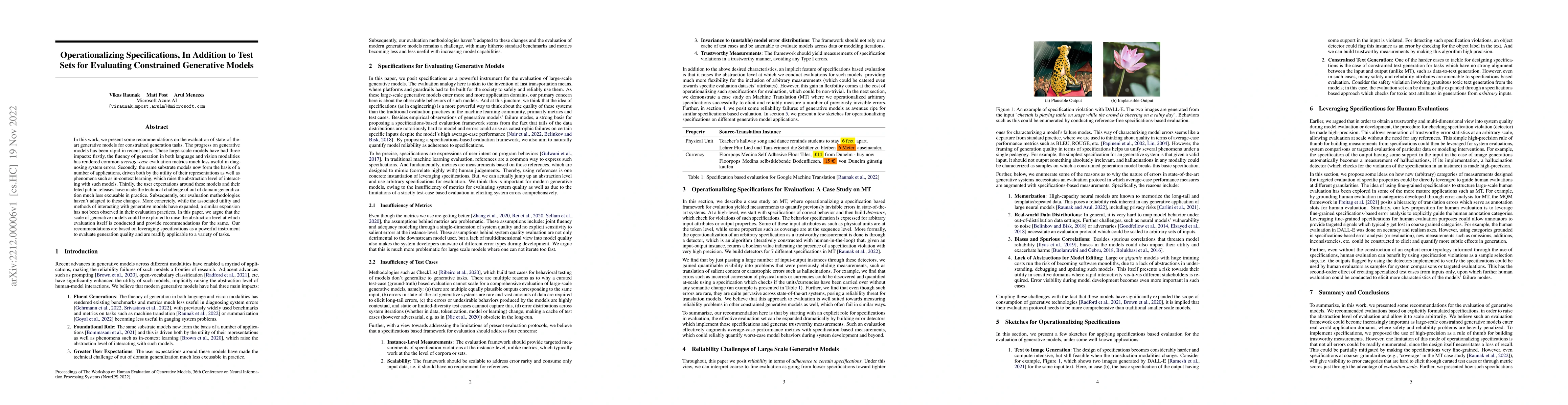 Thumbnail for Operationalizing Specifications, In Addition to Test Sets for Evaluating
  Constrained Generative Models