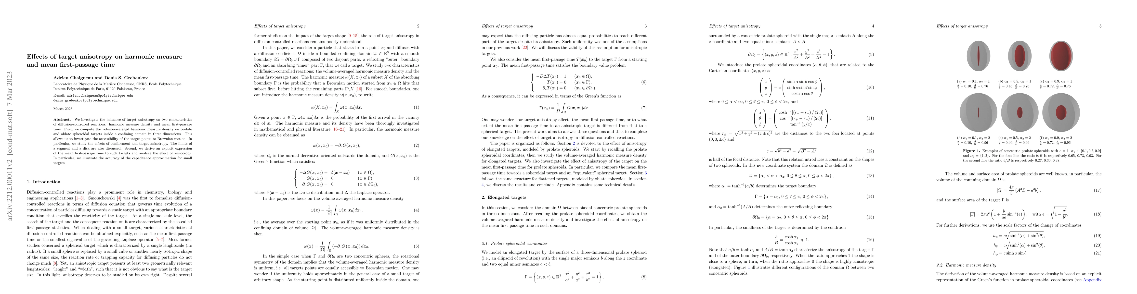 Thumbnail for Effects of target anisotropy on harmonic measure and mean first-passage
  time