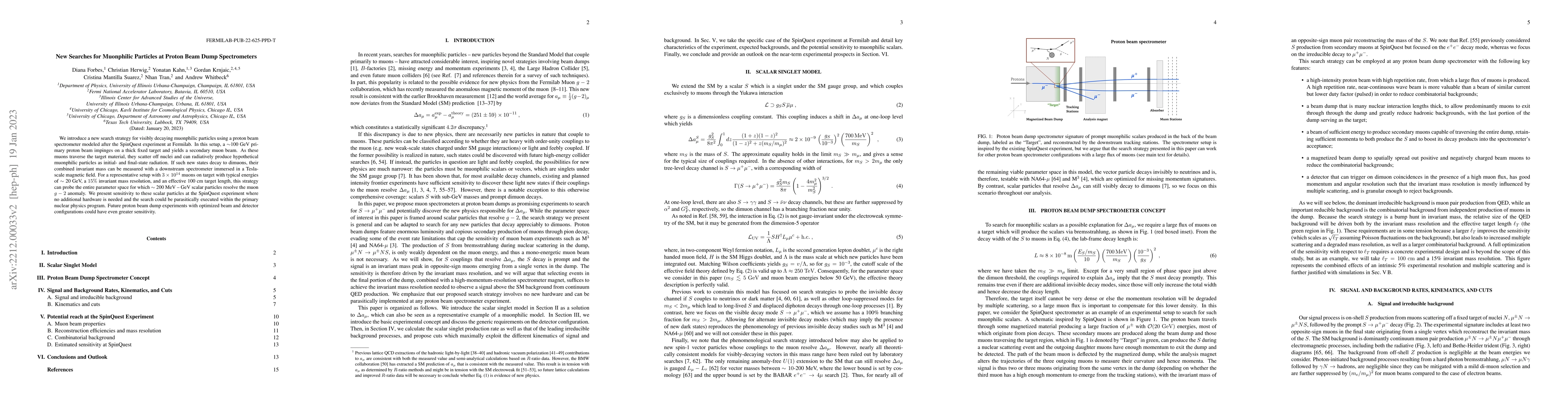 Thumbnail for New Searches for Muonphilic Particles at Proton Beam Dump Spectrometers