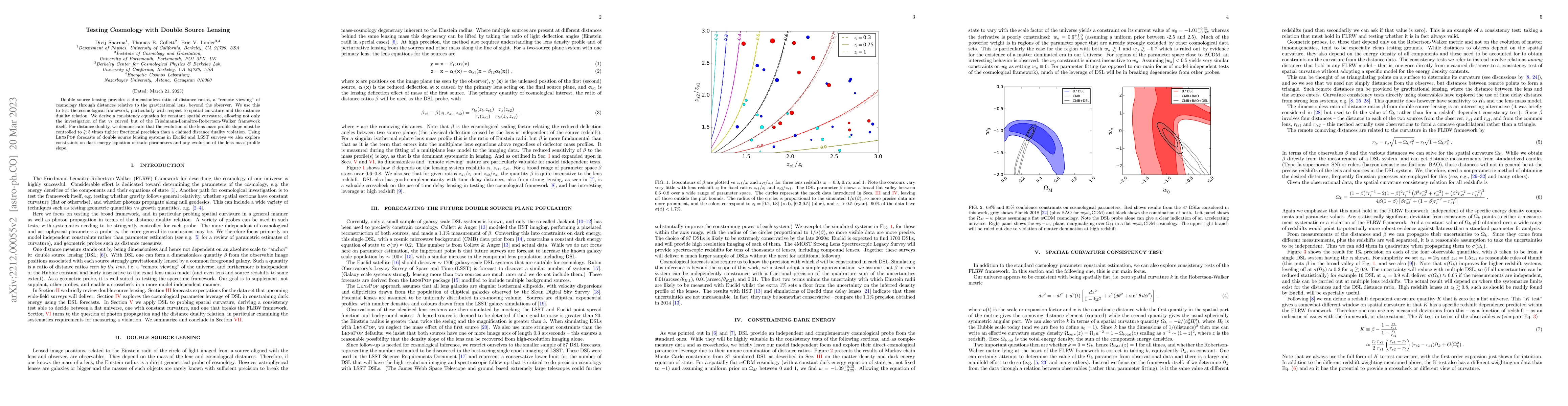 Thumbnail for Testing Cosmology with Double Source Lensing
