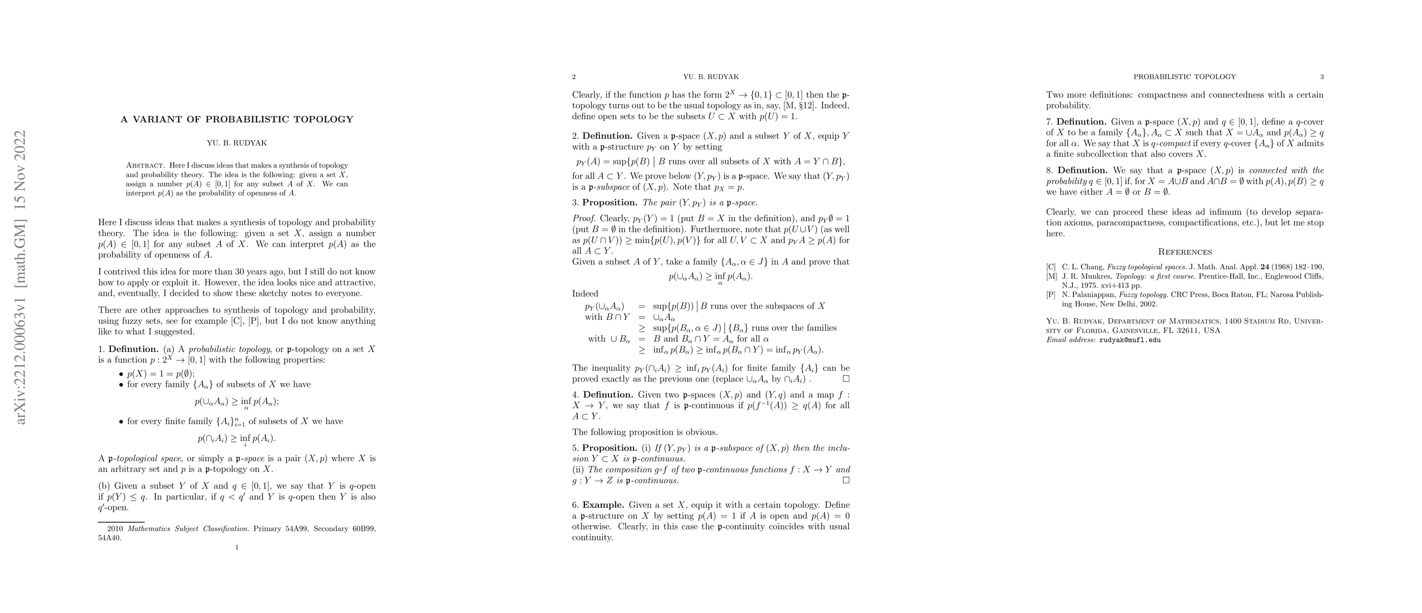 Thumbnail for A Variant of Probabilistic Topology