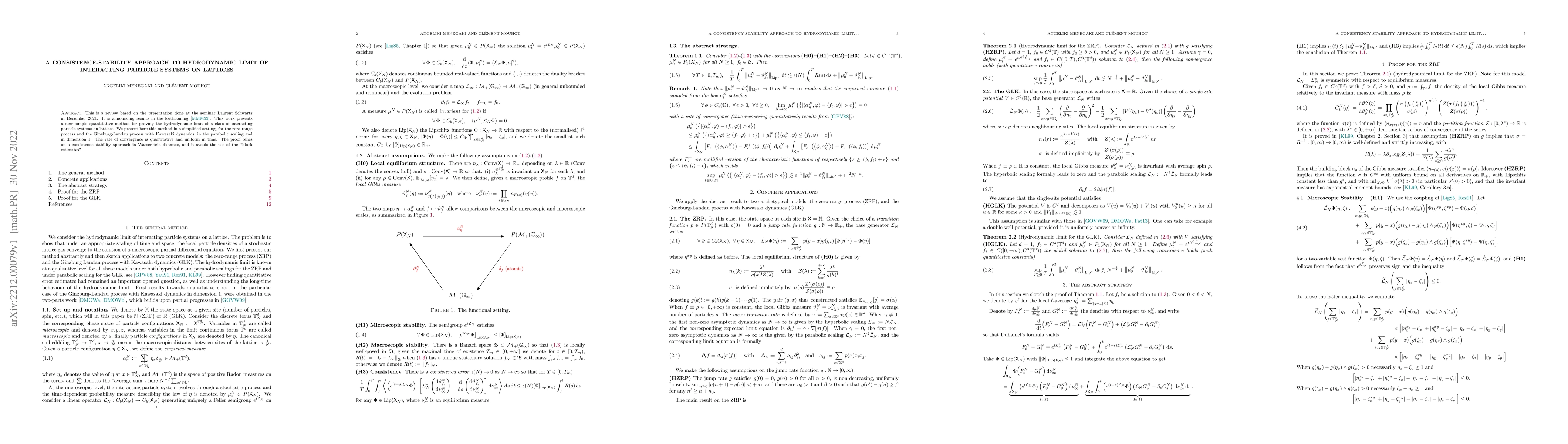 Thumbnail for A consistence-stability approach to hydrodynamic limit of interacting
  particle systems on lattices