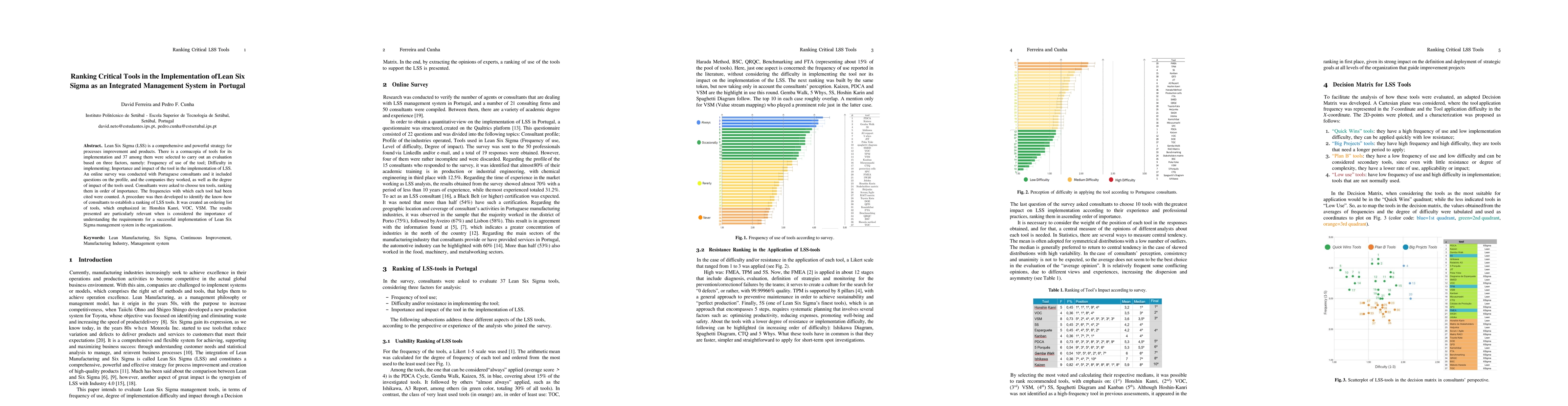 Thumbnail for Ranking Critical Tools in the Implementation of Lean Six Sigma as an
  Integrated Management System in Portugal