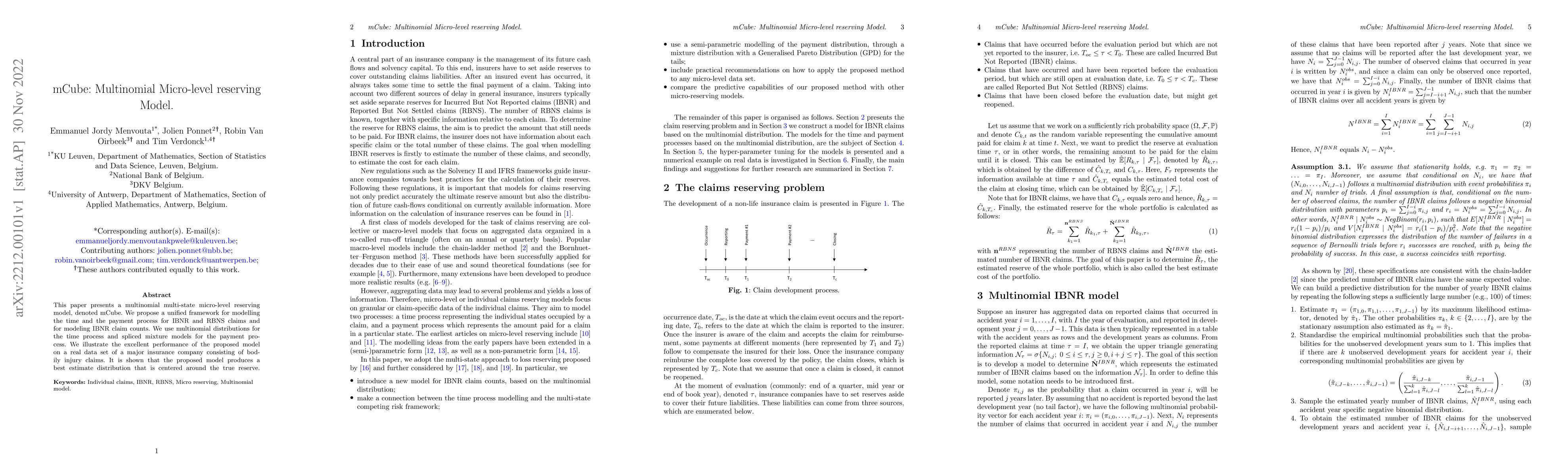 Thumbnail for mCube: Multinomial Micro-level reserving Model