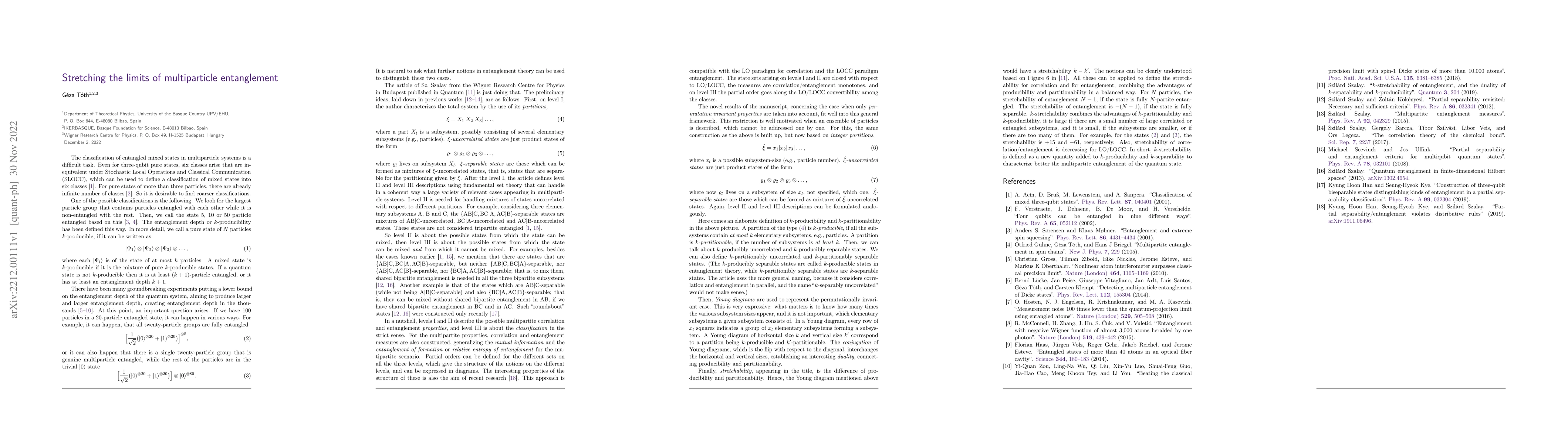 Thumbnail for Stretching the limits of multiparticle entanglement
