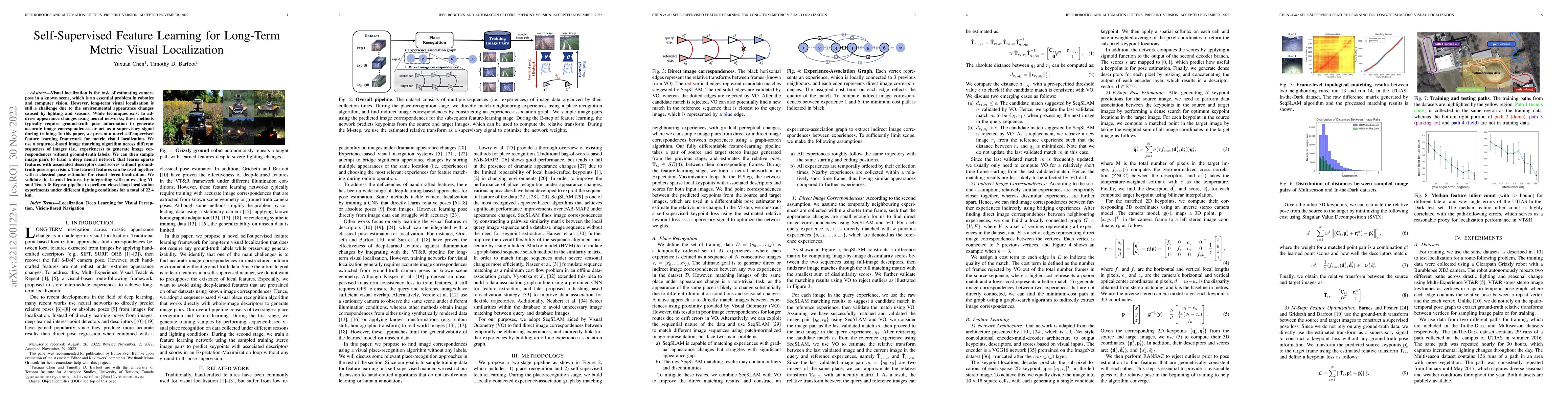 Thumbnail for Self-Supervised Feature Learning for Long-Term Metric Visual
  Localization