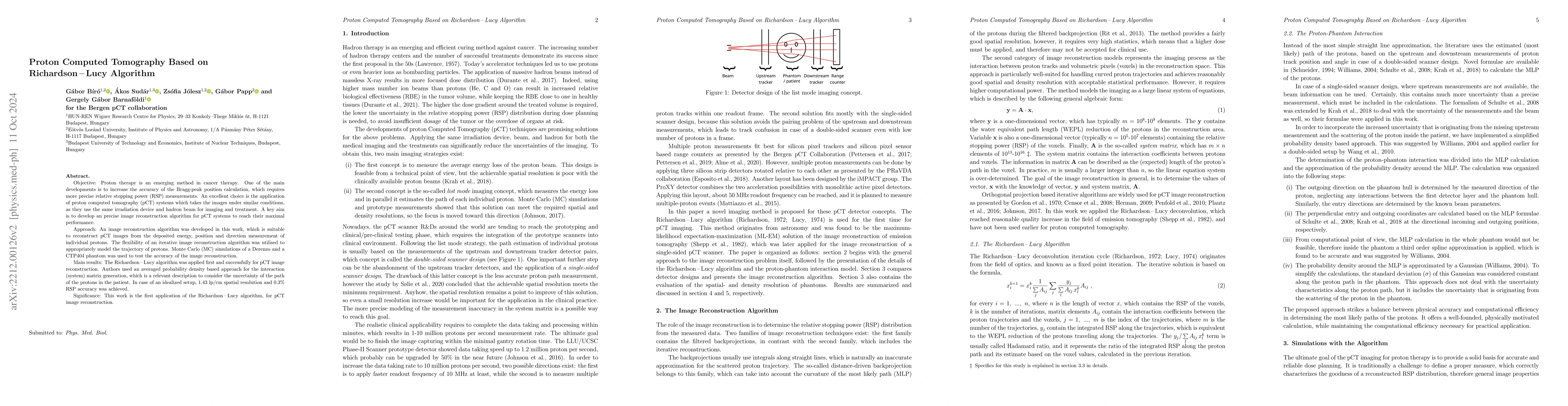 Thumbnail for Proton Computed Tomography Based on Richardson-Lucy Algorithm