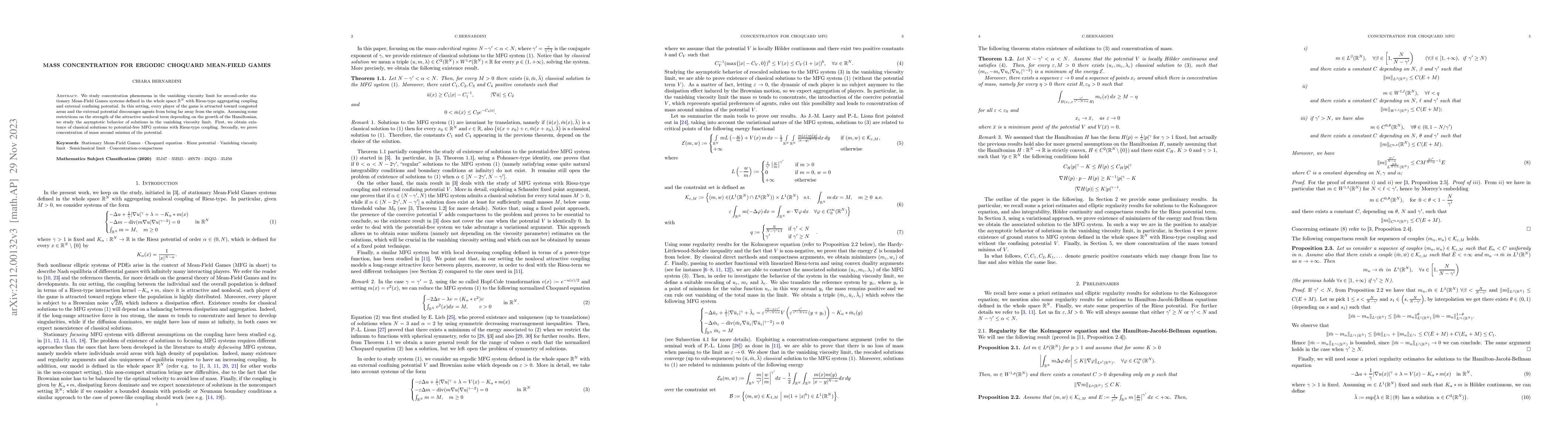 Thumbnail for Mass concentration for Ergodic Choquard Mean-Field Games