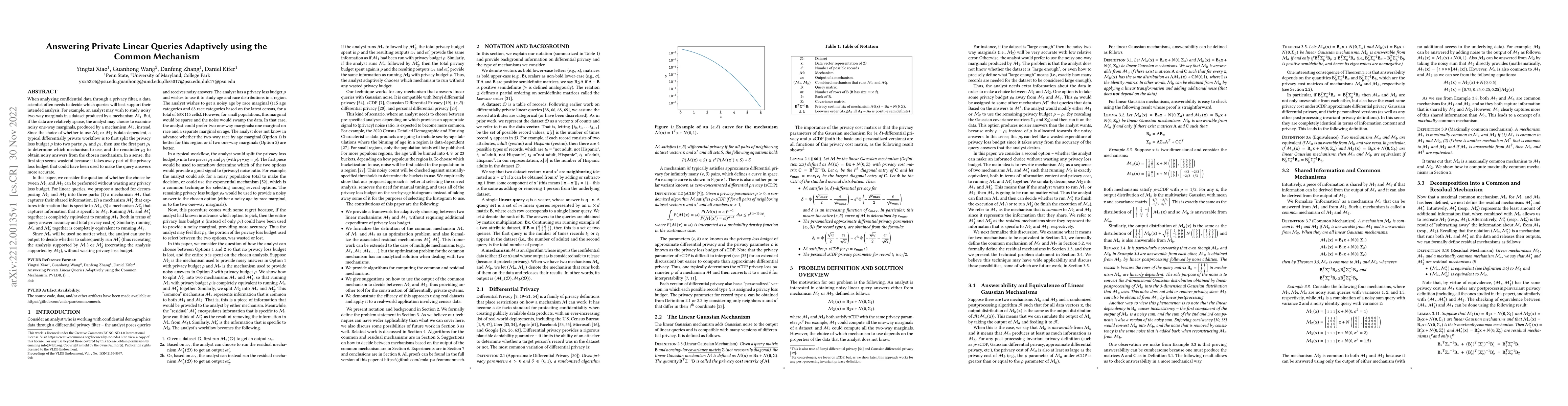 Thumbnail for Answering Private Linear Queries Adaptively using the Common Mechanism