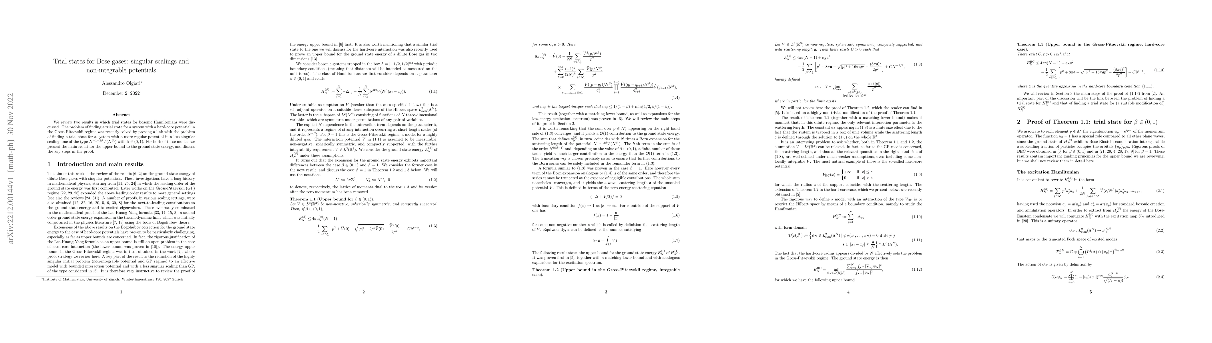 Thumbnail for Trial states for Bose gases: singular scalings and non-integrable
  potentials
