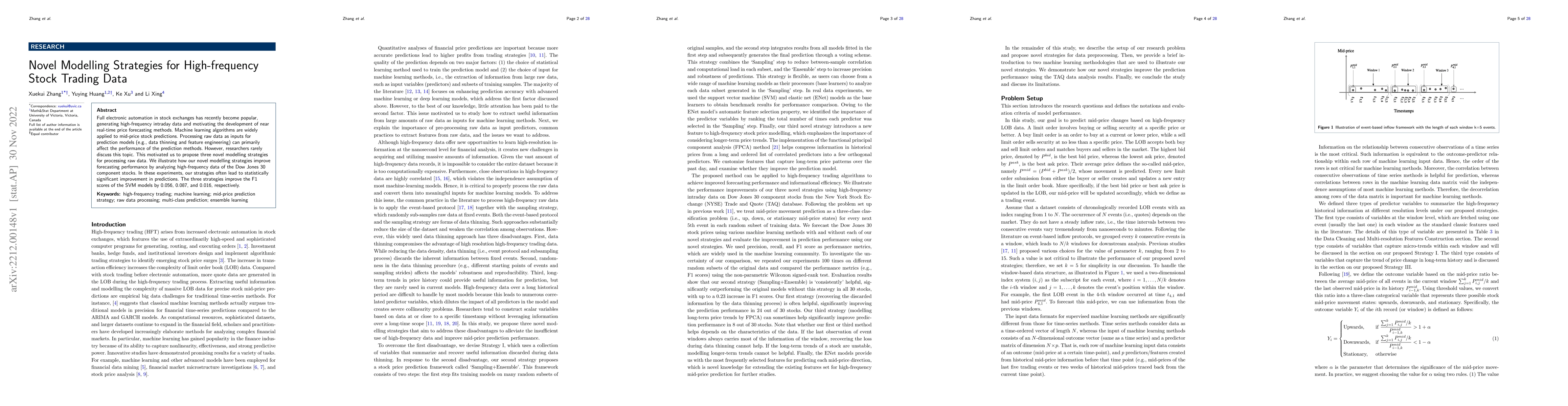 Thumbnail for Novel Modelling Strategies for High-frequency Stock Trading Data