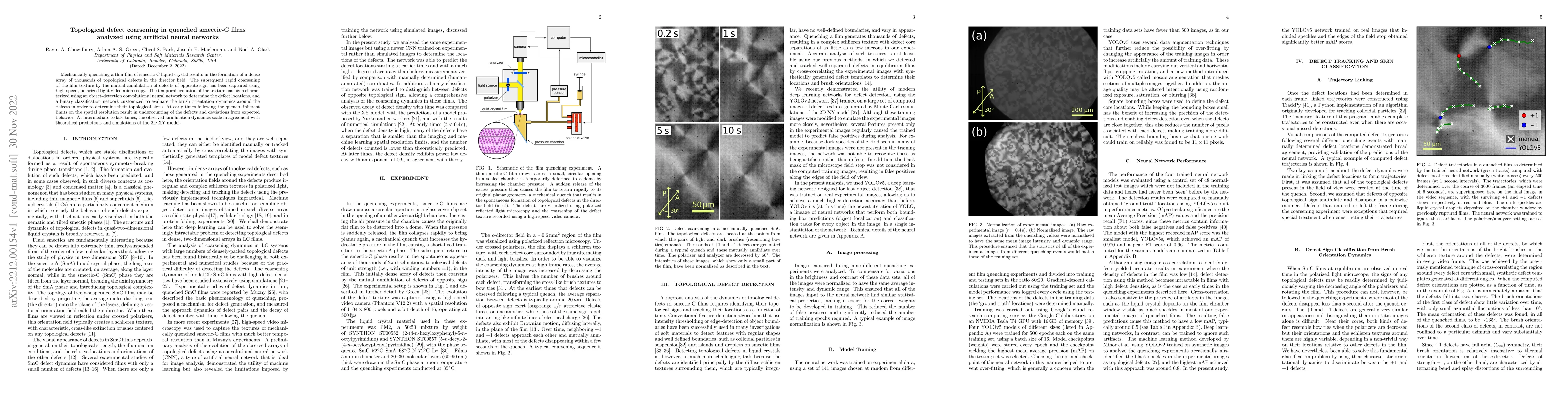 Thumbnail for Topological defect coarsening in quenched smectic-C films analyzed using
  artificial neural networks
