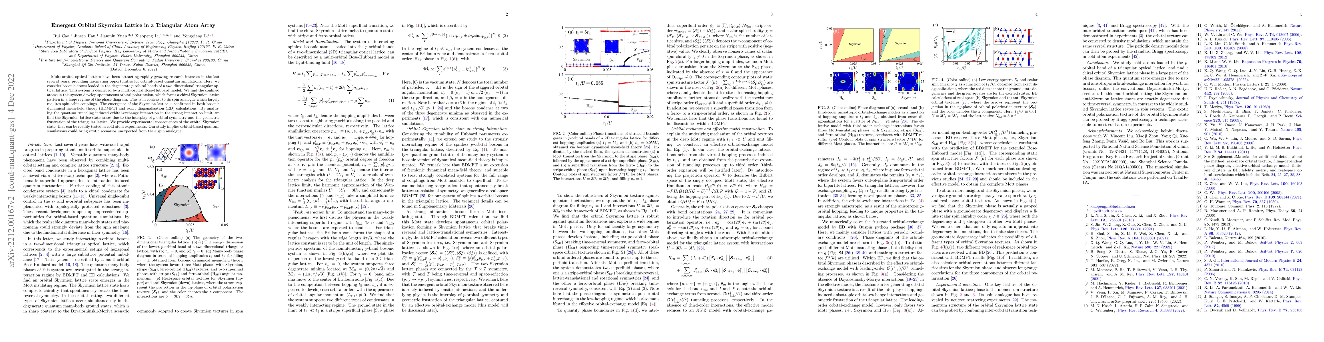 Thumbnail for Emergent Orbital Skyrmion Lattice in a Triangular Atom Array