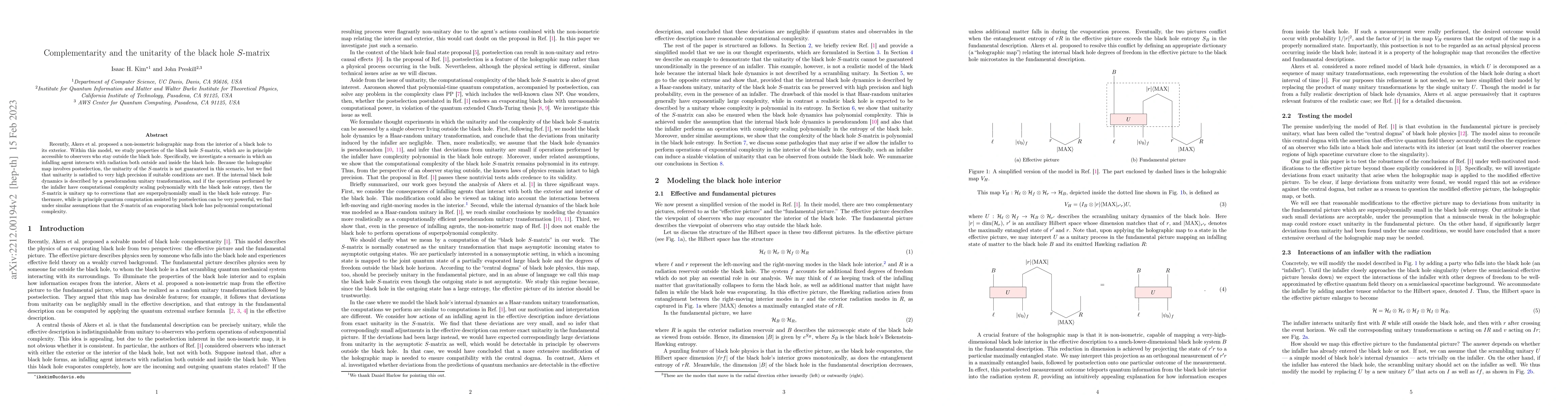 Thumbnail for Complementarity and the unitarity of the black hole $S$-matrix