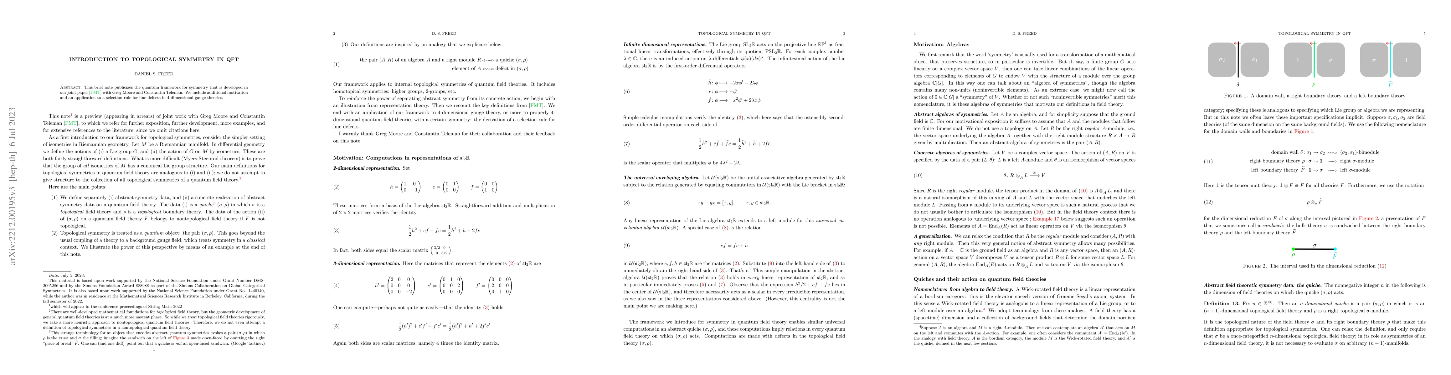 Thumbnail for Introduction to topological symmetry in QFT