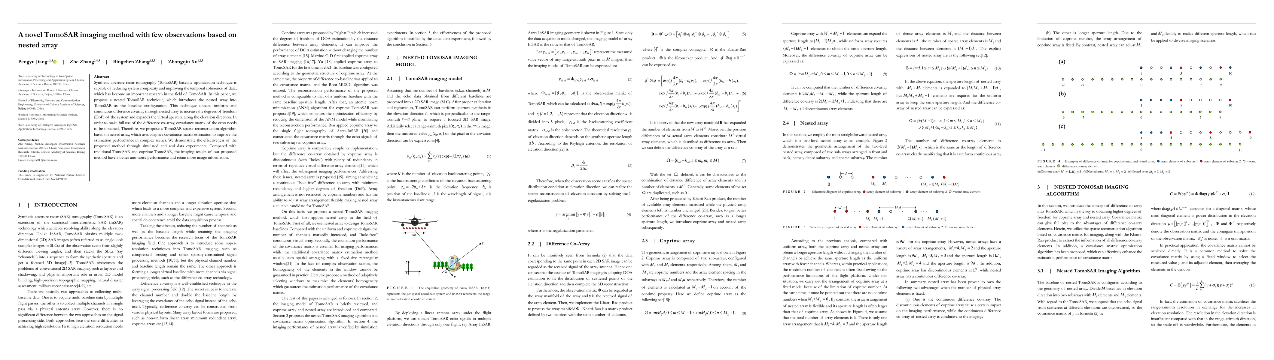 Thumbnail for A novel TomoSAR imaging method with few observations based on nested
  array